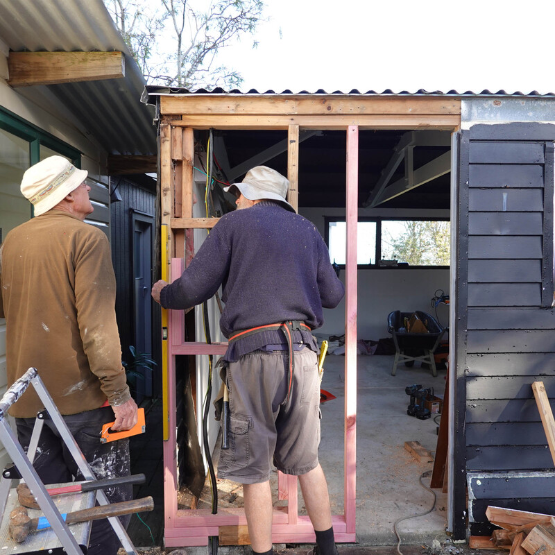 Removing the old cladding