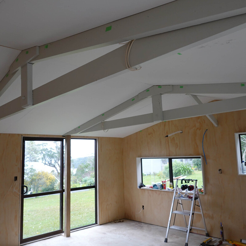 Walls and ceiling finished.  Looking good